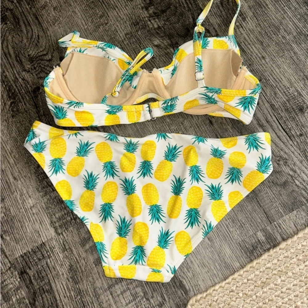 Pineapple Print Swim Set